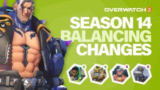 ALL the SEASON 14 Balancing Changes for Overwatch 2!