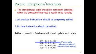 Digital Design and Comp Arch - Lecture 14: Precise Exceptions & Register Renaming (Spring 2023)