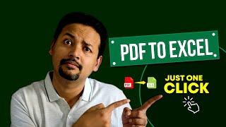 How to convert pdf table to excel spreadsheet  | one click