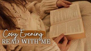 Cozy evening READ WITH ME at my home  1 hour of reading with me with soft music, no talking