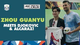 F1 Driver Zhou Guanyu Meets Carlos Alcaraz & Novak Djokovic 