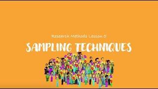 A-Level Psychology (AQA): Sampling Techniques