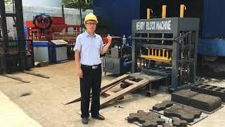 Interlocking paver paving stone machine QT4-30 Diesel engine updated version concrete hollow block