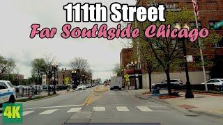 111th Street: Driving in Far Southside Chicago:4K: Streets of the Americas