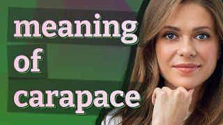 Carapace | meaning of Carapace