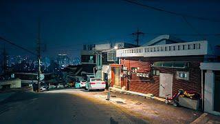 Night Walk In Changsin-dong Cliff Village, Seoul | Travel Guide 4K HDR