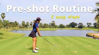 5 STEP PRE SHOT ROUTINE FOR GOLF | Beginner's Guide | Golf with Shan