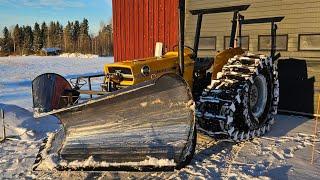 MF 3165s snowplow build and first test. Kärkiaura