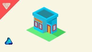 Creating Building Shop Isometric | Affinity Designer Tutorial