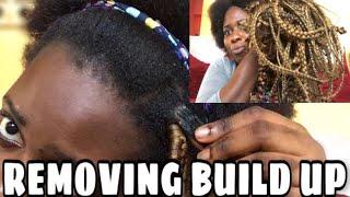 HOW TO:  Easily Remove ZIP BOX BRAIDS || Easily REMOVE BUILD UP|| Ghanaian Youtber