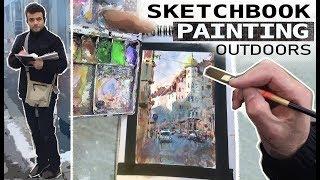 Sketchbook Painting Outdoors - My Process