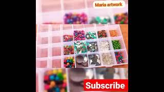 Beads Organizing Tiktok preppyxpearlss | Maria artwork #shorts #viral #1minutevideo #organizer #diy