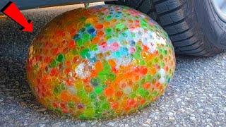 EXPERIMENT, CAR VS BIG BALLOON ORBEEZ|| Crushing Crunchy & Soft Things by Car!