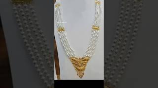 Trending gold pearl long necklace #shorts #ytshorts #shortsfeed  #sanchitassimplelife