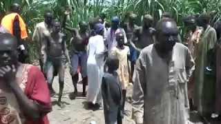 South Sudan - Happy dancing in the fishing camp