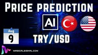 Turkish Lira with U.S. Dollar (TRY/USD) price prediction with  | Aug 9