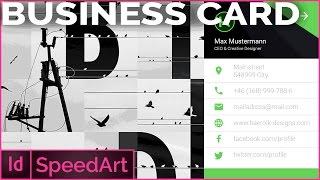 Speed Art - InDesign - Business Card in Material/Flat Design