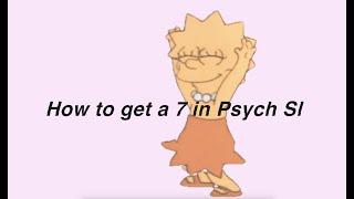 How to get a 7 IB psychology Sl