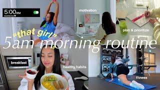 5AM morning routine  how to be THAT GIRL *motivation* to change your life, productive planning 2024