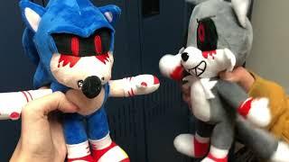 funny things with sonic.exe plushies with Swag and Jack