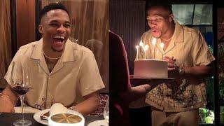 Russell Westbrook TURNED 36 -12th Nov - Nikola Jokic 's and Nuggets teammate CELEBRATES with FAMILY