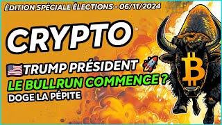 TRUMP PRÉSIDENT  LE BULLRUN COMMENCE ? DOGE LA PÉPITE ?