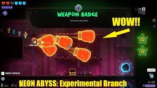 Neon Abyss: New Weapons(Golden Spirit), Level-5 ticket and Experimental Branch BETA!!