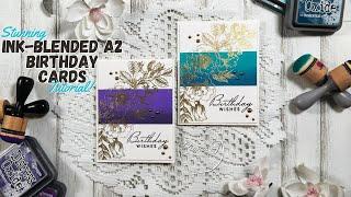 Beautiful Clean and Simple Blended Birthday Cards | Collab with Lauren Taylor Made