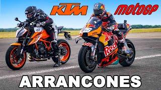 Moto de MotoGP vs KTM de calle : ARRANCONES