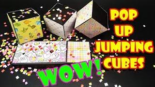 EASY DIY: JUMPING CUBes / Pop up Cubes Card / CHRISTMAS box GIFTS