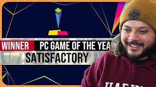 Satisfactory won GOTY + 1.0 Release Party goodies unboxing and stories