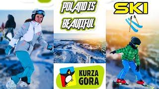 Skiing in winter Kurza Góra Poland Winter SKI Video Art 2021