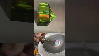 Opal Grown in a Lab Faceted into a Gemstone!