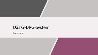 Das DRG System Kurzfassung