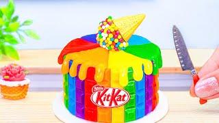 12 Minutes Satisfying with Cake Making | Satisfying Miniature Rainbow  Kitkat Cake Decorating