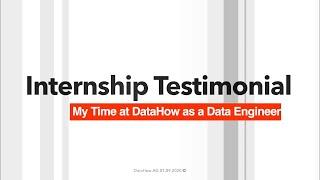 Internship Testimonial - Adamos Solomou @ DataHow - 2020