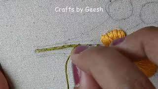 How to do Stem stitch - Hand embroidery Lesson