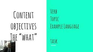 Content objectives versus language objectives