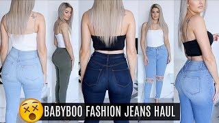 HUGE BABYBOO FASHION JEANS TRY ON HAUL | HANNAH SCHRODER