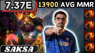 7.37e - Rank 13 Saksa LION Hard Support Gameplay 24 ASSISTS - Dota 2 Full Match Gameplay