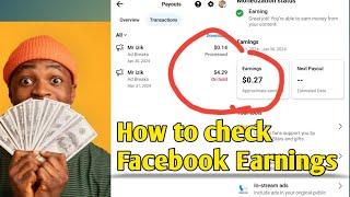 How To Check Facebook Earnings From Your Monetized Videos (How Much Facebook Pays Me)