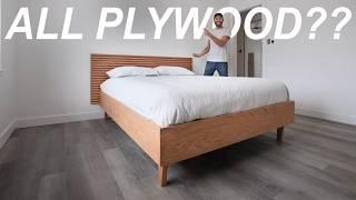 DIY "All-Plywood" Mid Century Modern Platform Bed