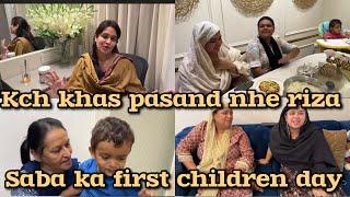 Saba ka first children day celebration  || Riza se kch khas dushmani lagti dipika ki #dipikakakar