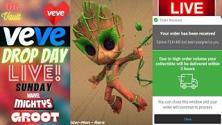 VeVe Drop Day LIVE - MARVEL Mightys We Are Groot Digital Collectibles NFT Drop! Good Luck!!