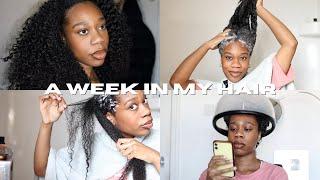 A REALISTIC WEEK IN MY NATURAL HAIR | WORK EDITION | I HAVE HEAT DAMAGE LOL 