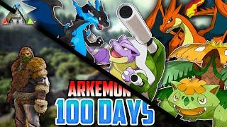 I Spent 100 Days on Island but with Pokemon ARK Survival Evolved