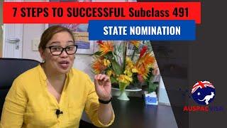 7 STEPS TO SUCCESSFUL Subclass 491- Skilled Work Regional (Provisional) - STATE NOMINATION