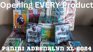 PANINI PREMIER LEAGUE ADRENALYN XL 2024 FULL BOX RIP! OPENING EVERY PRODUCT FOR THE SET! #panini