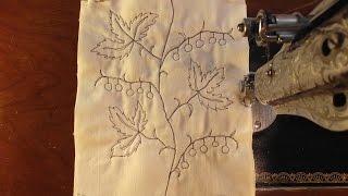 Berries and Leaves Design for Free Motion Quilting