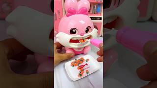 Satisfying with Unboxing Miniature Cute Pink Rabbit Set Toys, Eating Carrot | ASMR videos